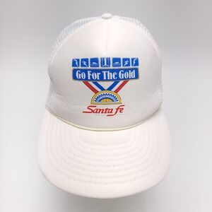 Vintage Santa Fe Station Casino Hat Vegas Nevada Cap Snapback Trucker White